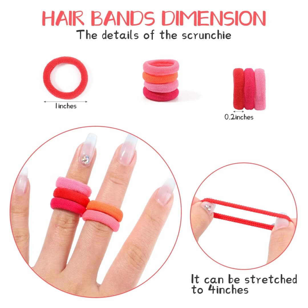 50/100Pcs Hair Bands Girls Candy Color Elastic Rubber Band Hair Bands Child Baby Headband Scrunchie Kids Hair Accessories - 6