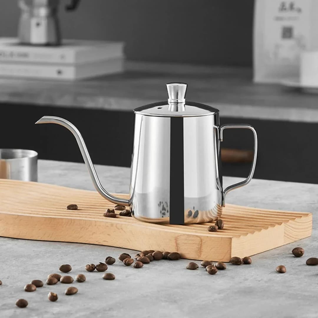 1PC-350ML Pour Over Coffee Kettle Gooseneck Pour Over Coffee Pots Drip Coffee Maker Stainless Steel Home Barista Accessories - 2