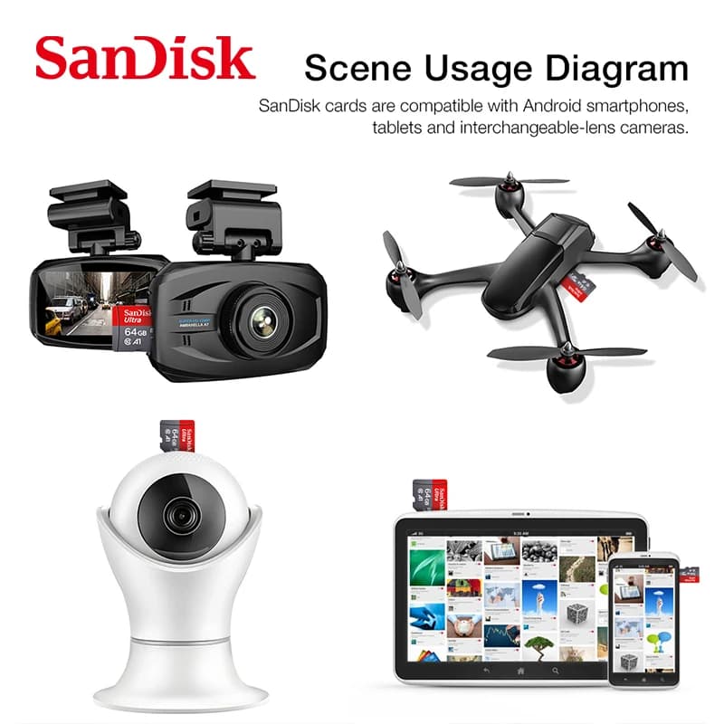 Sandisk Ultra Micro tf SD card 128GB 32GB 64GB 256GB Mini SD Card SD/TF Flash Card Memory Card 32 64 128 gb miniSD for Phone - 5