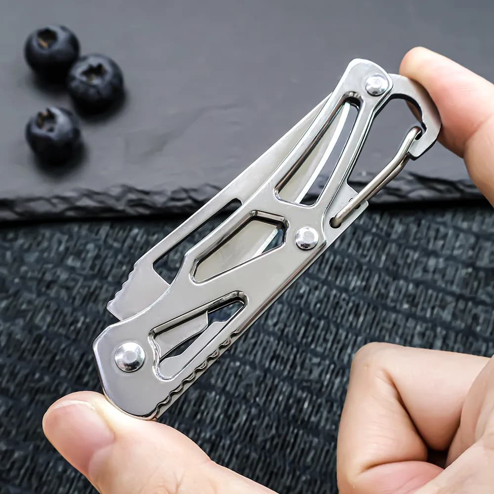 Portable Keychain Knife Sharp Fruit Knife Folding Outdoor Small Knife Student Dormitory Home Use Handy Mini Knife - 5