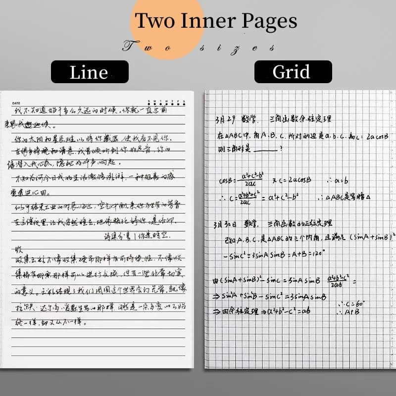 دفتر ملاحظات مبطن بشبكة فارغة ، دفتر يوميات ، دفتر رسم ، رسم ، رسم ، رسم ، جرافيتي ، مفكرة ، أدوات مكتبية ، A4 ، A5 ، B5 - 5