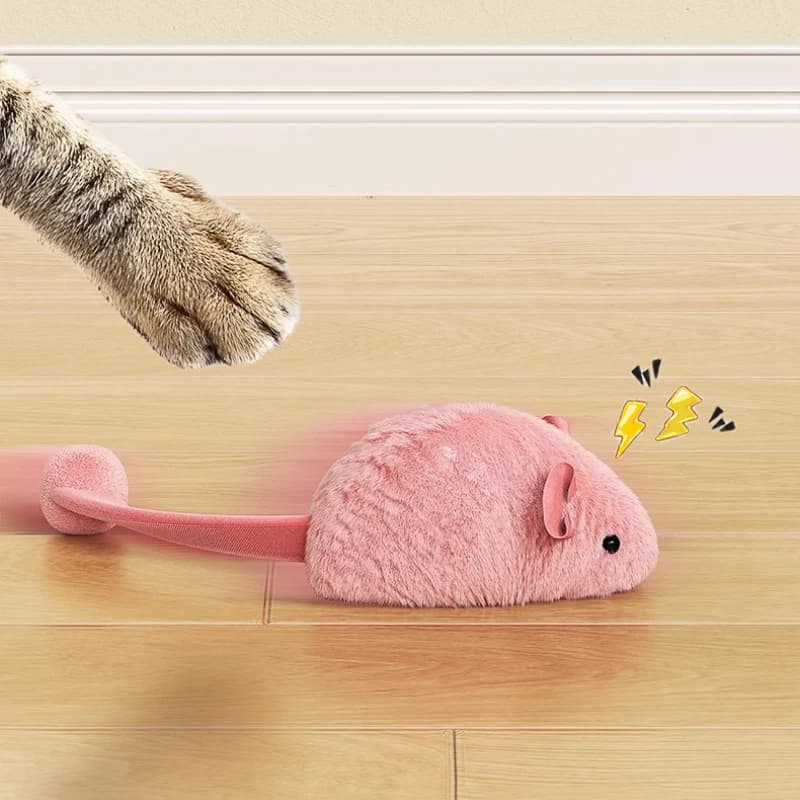 New Interactive Mouse Plush Cat Chew Toys Boredom Interactive Plush Toys Kitten Game Indoor Plush Mice Luminous Toys For Cats - 4