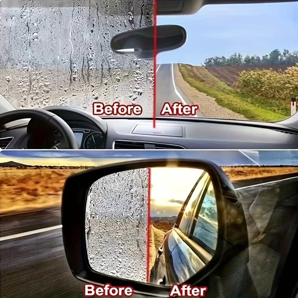 Car Glass Concentrated Coating Waterproof Windshield Wiper Fluid, Keeps It Smooth, Rainproof and Anti-Fog Without Streaks, Quickly Restores Glass Clarity - 4