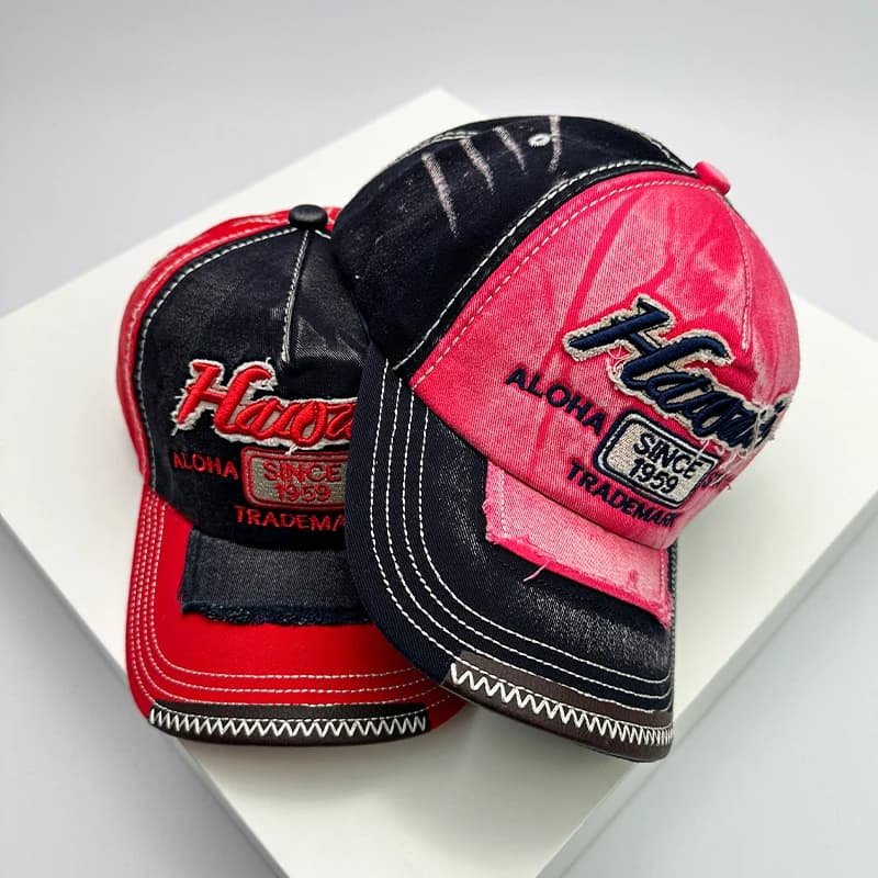 Korean Vintage Washing Men Women Baseball Hats Cotton Snapback Caps Embroidery New Versatile Fashion Letter Leisure Distress - 4