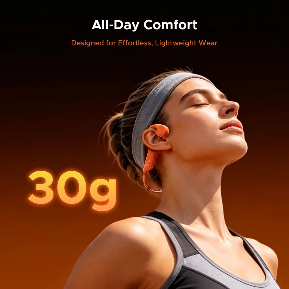 سماعات توصيل عظمي DOOGEE BoneBeat Run Ray بلوتوث لاسلكي 6.0 مع ضوء تحذير للرياضات الخارجية - 6
