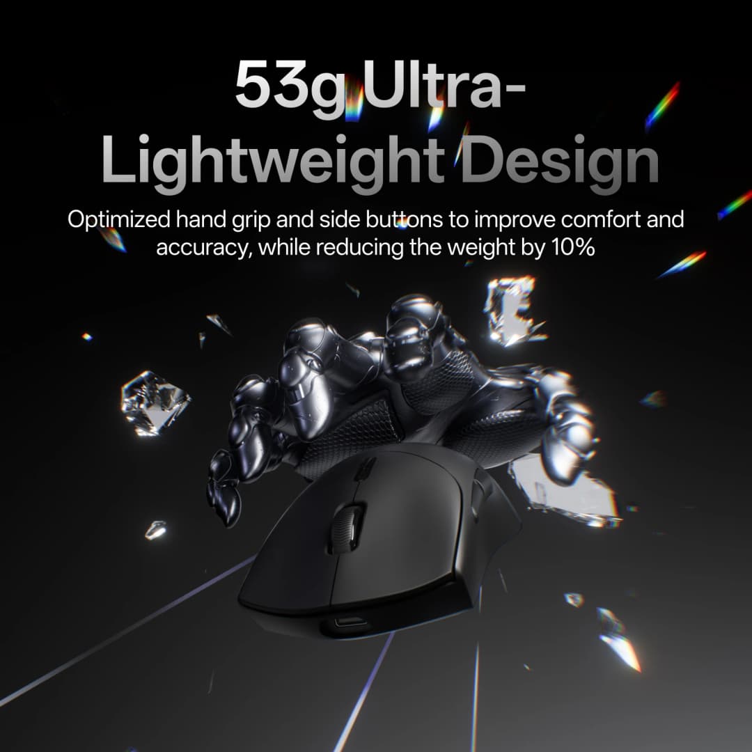 Rapoo VT7 MAX /VT7 Wireless Gaming Mouse True 8K Wireless Polling Rate 53g Lightweight Up to 750Hr Battery Life - 5