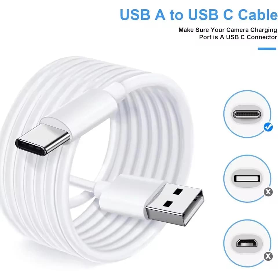 1/3/5/8/10M Micro USB C Cable Long Power Extension Cord for Xiaomi Mi Camera Laptop Security Cameras Type C to C Charging Wire - 4