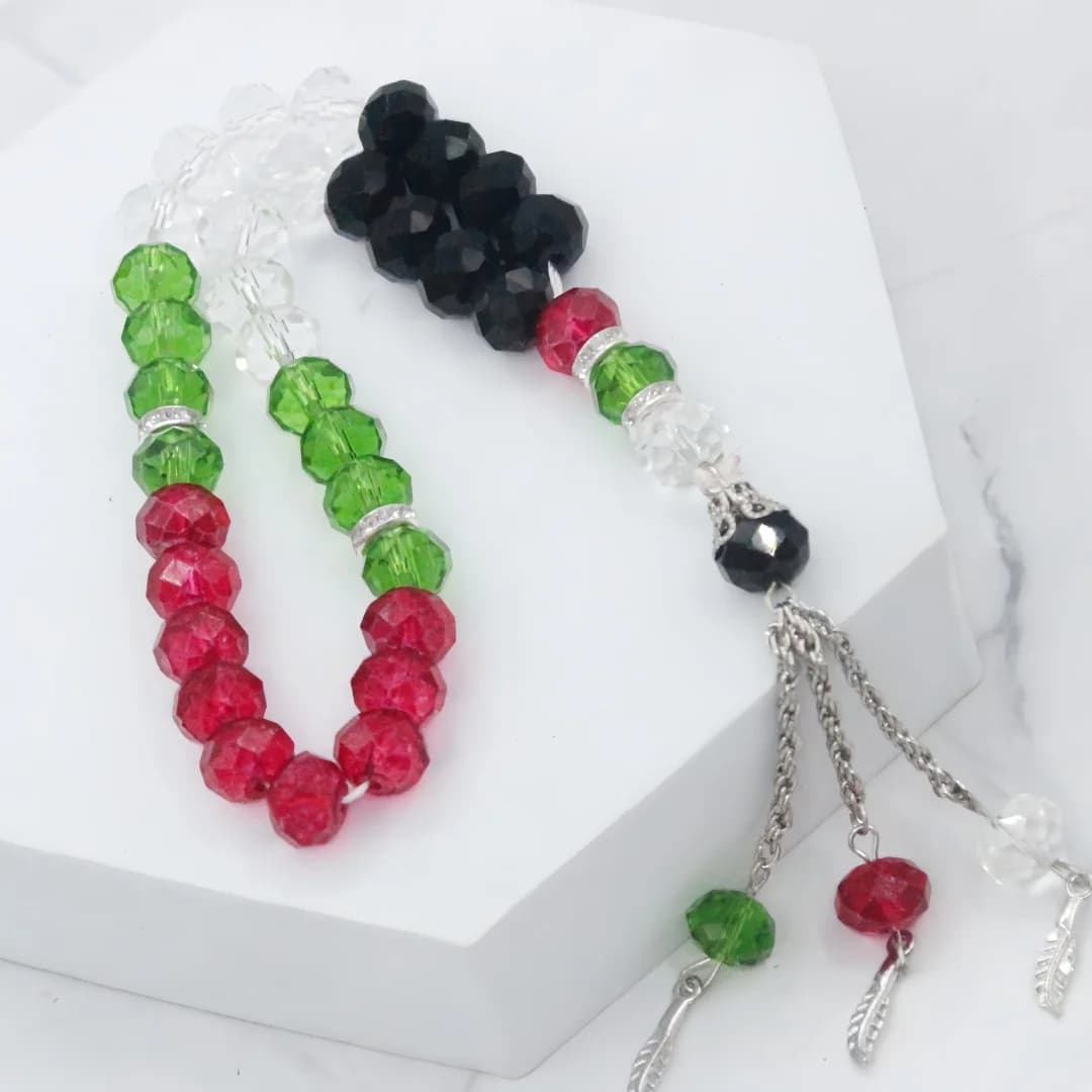 5 حزم مسبحة مسلمة ملونة 10 ملم 33 حبة فاصل محراب عد تصميم رائع مسبحة صلاة - 5