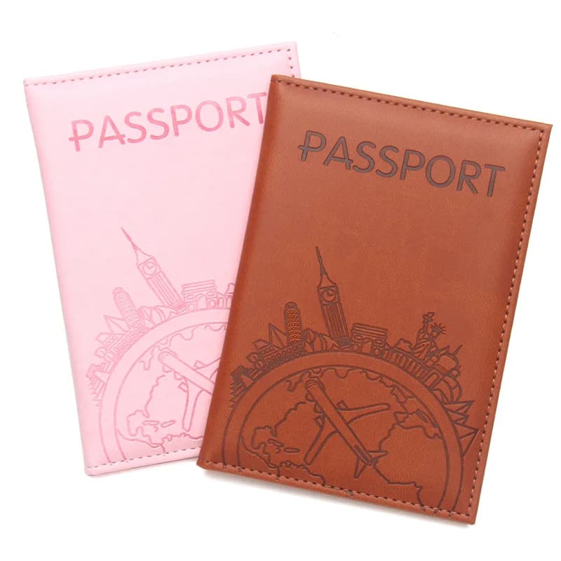 حافظة جواز سفر مطبوعة برسومات طائرات أغطية جواز سفر من الجلد خفيفة الوزن حافظة جواز سفر حامل بطاقة هوية حامل تذاكر الطائرة - 4