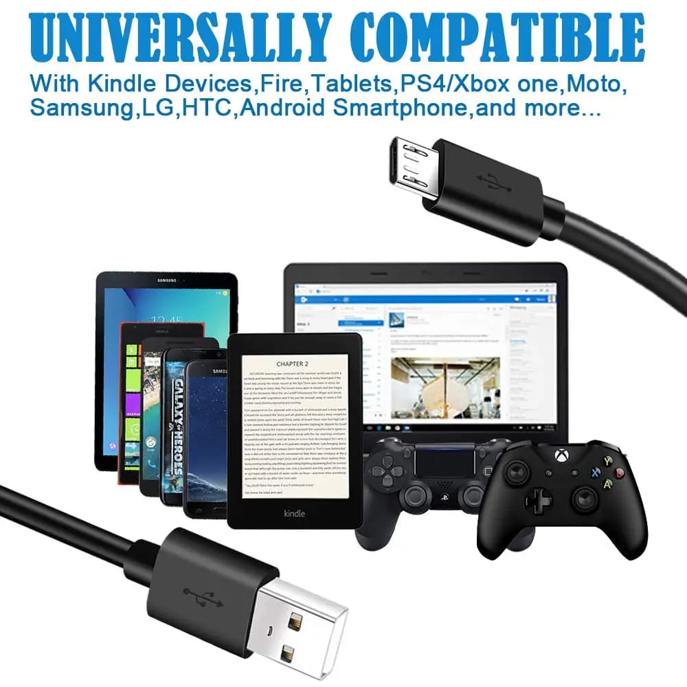 Micro USB High Speed Android Charging Cable For Samsung Galaxy S7 Edge S6 S5 Note 5 Moto LG HTC Data line for Logitech Mouse - 6