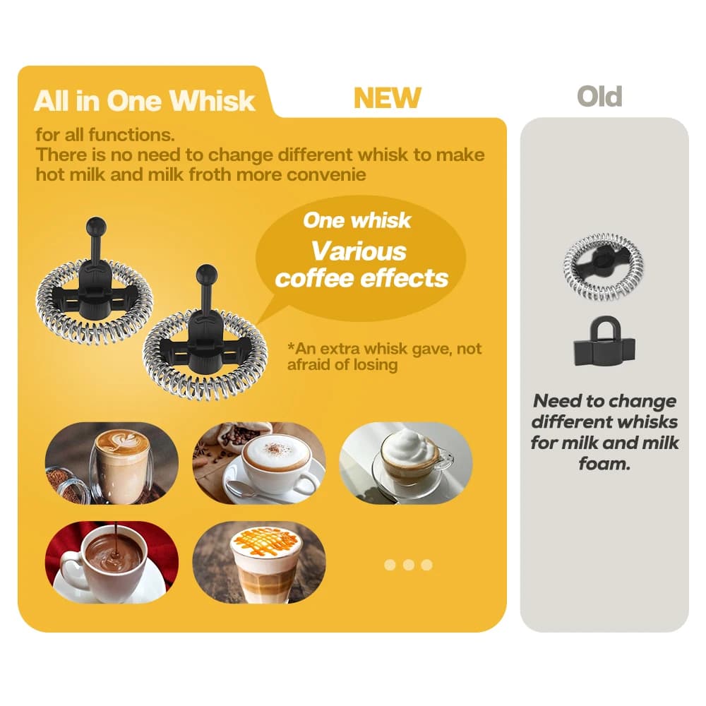 HiBREW Milk Frother Frothing Foamer Chocolate Mixer Cold/Hot Latte Cappuccino fully automatic Milk Warmer Cool Touch M1A - 4