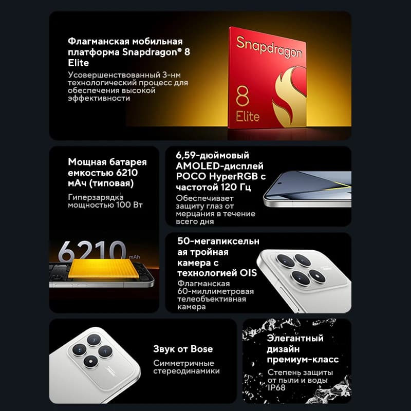 【عرض عالمي】 هاتف POCO F8 برو نسخة عالمية معالج ثماني النواة سناب دراجون 8 إيليت 6.59 بوصة 120 هرتز شاشة AMOLED كاميرا 50 ميجابكسل OIS - 2