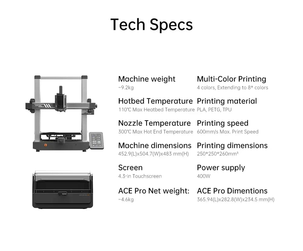 Anycubic Kobra 3 Combo Multi-Color Printing 4 to 8 Colors Max 600mm/s printing speed Anycubic FDM 3D Printer - 5