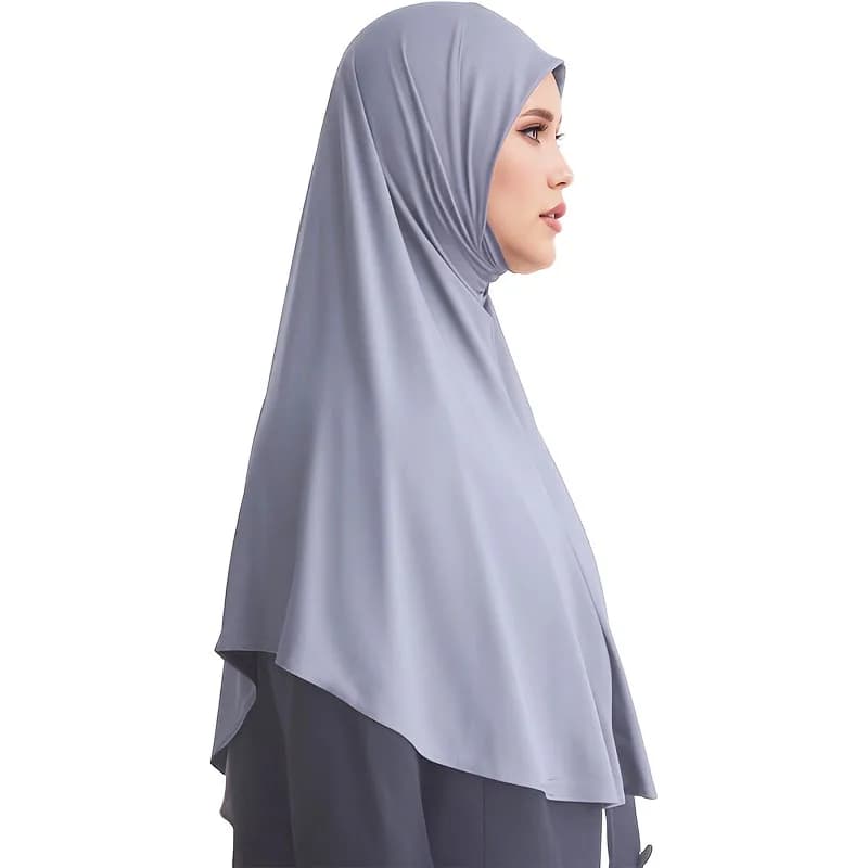 عادي جاهز لارتداء الحجاب للنساء المسلمات العمائم الفورية لينة جيرسي وشاح خفيفة الوزن لحظة الحجاب الصلاة خيمار الحجاب - 4