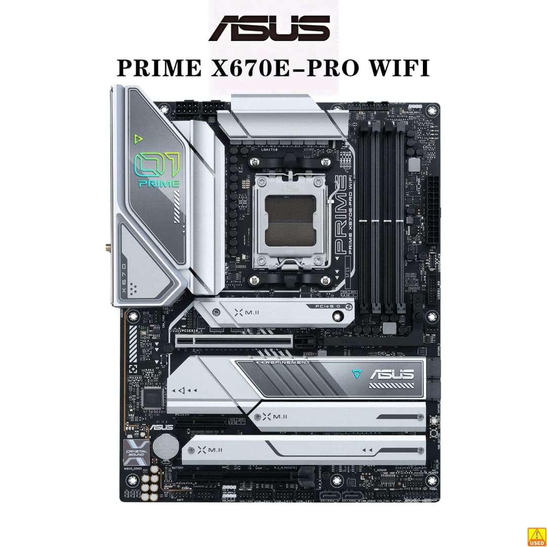 لوحة أم ASUS PRIME X670E-PRO WIFI، مقبس AM5، معالج DDR5، ذاكرة 8000+ (OC)، شريحة X670، لوحة رئيسية ATX - 2