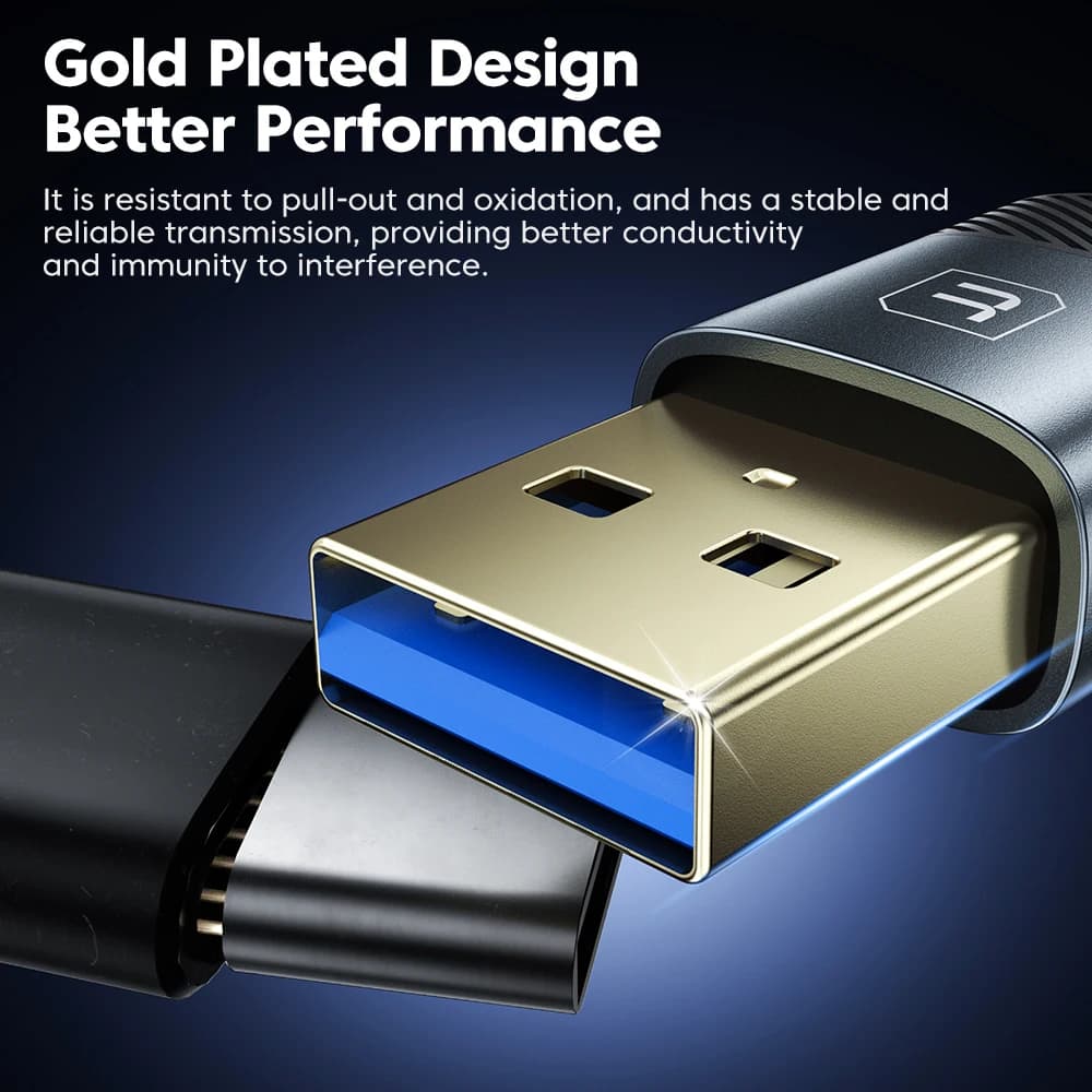 كابل Toocki USB 3.0 ذكر إلى أنثى، تمديد عالي السرعة 5 جيجابت/ثانية، سلك بيانات من سبائك الألومنيوم للكمبيوتر والتلفزيون والأجهزة المحمولة - 4