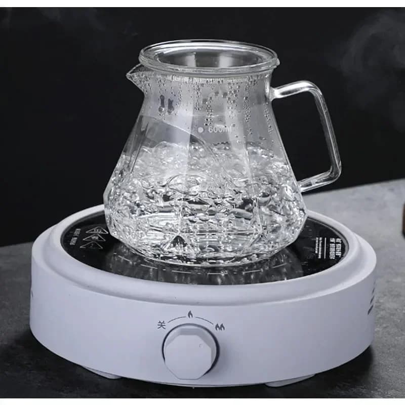 إبريق قهوة زجاجي بتصميم ألماس عصري، مقدم قهوة زجاجي لصانع القهوة بالتنقيط، إبريق قهوة بغطاء، فلتر قهوة صب فوق - 5