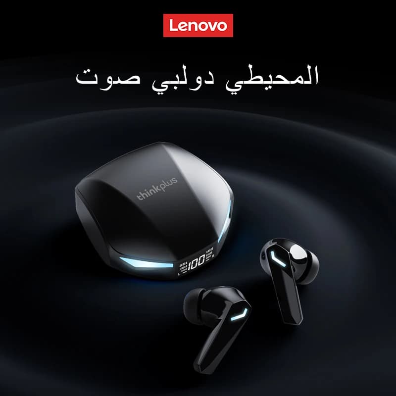 سماعات أذن لينوفو XT53 جديدة لاسلكية بلوتوث 5.4، شاشة LED رقمية، مقاومة للماء، سماعات ألعاب ذات تأخير منخفض - 3