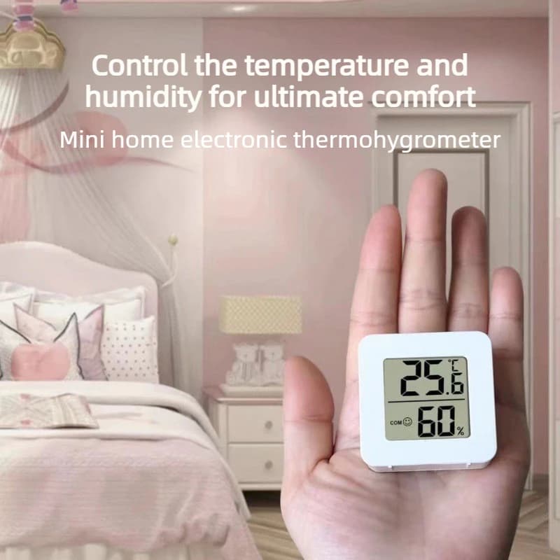 Digital Hygrometer Thermometer Indoor Thermometer Temperature Gauge Mini LCD Weather Station Sensor For Home Room Humidity Meter - 2