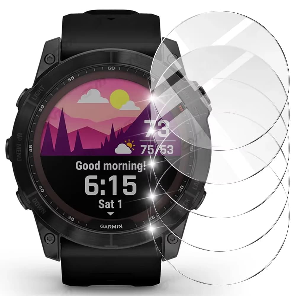 زجاج مقسى 9H لـ Garmin Fenix 8 7X 6X Pro 7 6 7S 6S 5 5S واقي شاشة AMOLED للطاقة الشمسية زجاج مقاوم للخدوش فيلم اكسسوارات
