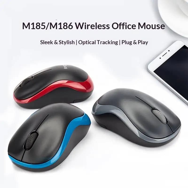 Logitech M185 Wireless Optical Mouse Official Product USB Nano Receiver Plug And Play For Windows Mac - 3
