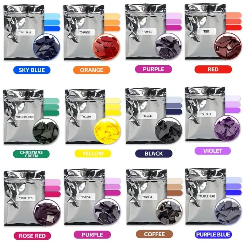 16 Colors Candle Dye Chips, Soy Wax Color Dye Kit for DIY Candle Making, Art Craft Supplies, Jewelry Making Wax Molding Material