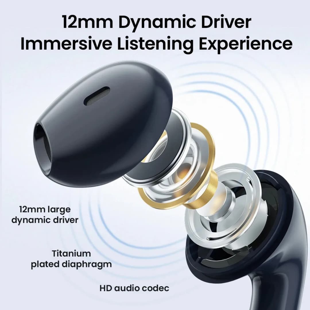 HAYLOU X1 2023 TWS Bluetooth 5.3 Earphones Wireless Gaming Headset IPX4 Waterproof Earbuds with Extended Battery Life - 4
