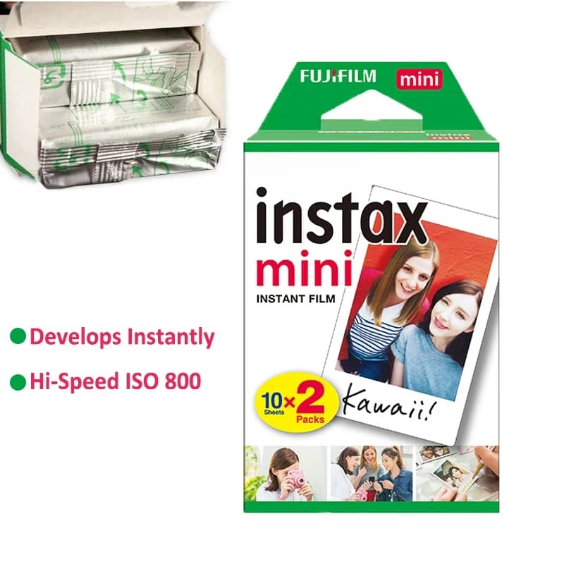 10/20 sheets Fujifilm Instax Mini White Edge Films Photo Paper Films For Fujifilm Instant Mini 11 9 8 25 50s Fuji camera Paper - 2