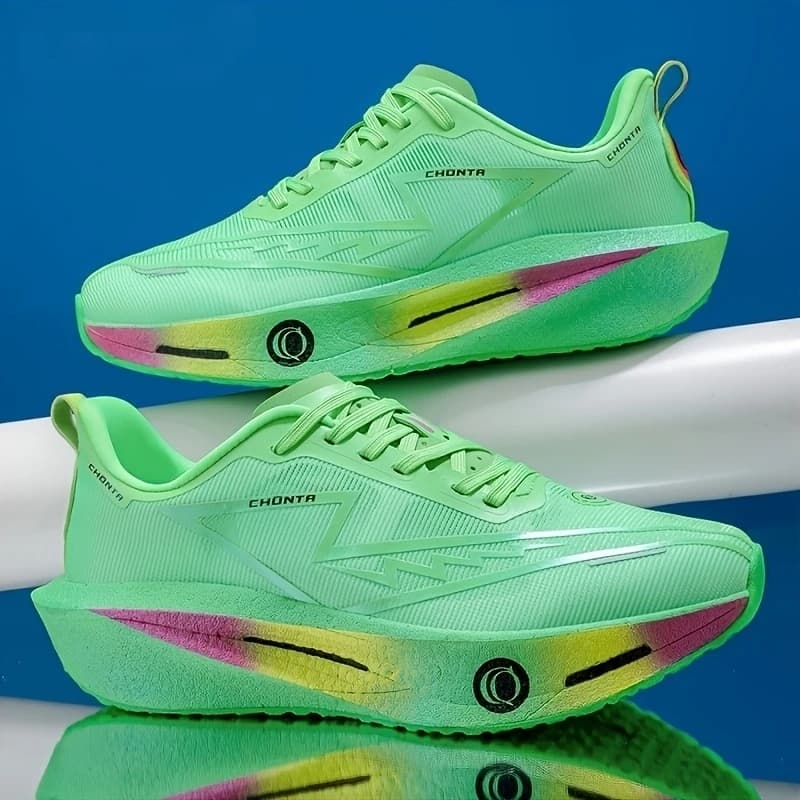 Men's Fashionable Casual Comfortable Sports Running Shoes - Breathable Fabric Upper, Non-Slip, Wear-Resistant, Shock-Absorbing Sole, Round-Toe Lace-Up Casual Running Shoes, Suitable for All Seasons - 3