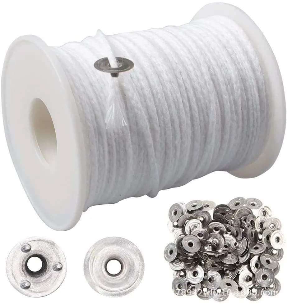 لتقوم بها بنفسك الشمع الأساسية 61 متر طويل القطن المنسوجة شمعة مصباح الفتيل شمعة الملحقات شمعة مصباح الفتيل شمعة صنع عدة شمعة مصباح الفتيل - 4