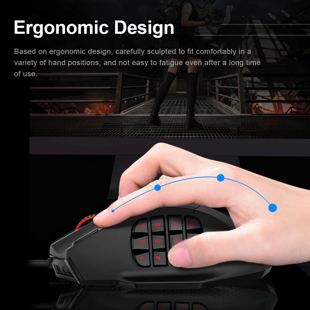 E-YOOSO X-39 USB Wired RGB Gaming Mouse 24000 DPI SG8960 19 buttons programmable game Optical mice for Computer PC Laptop - 2