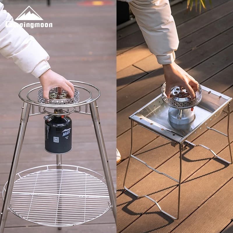 CAMPINGMOON OD-4/PG-4 موقد تخييم محمول من سبائك الألومنيوم يعمل بالبيوتان والبروبان للطبخ في الهواء الطلق - 6