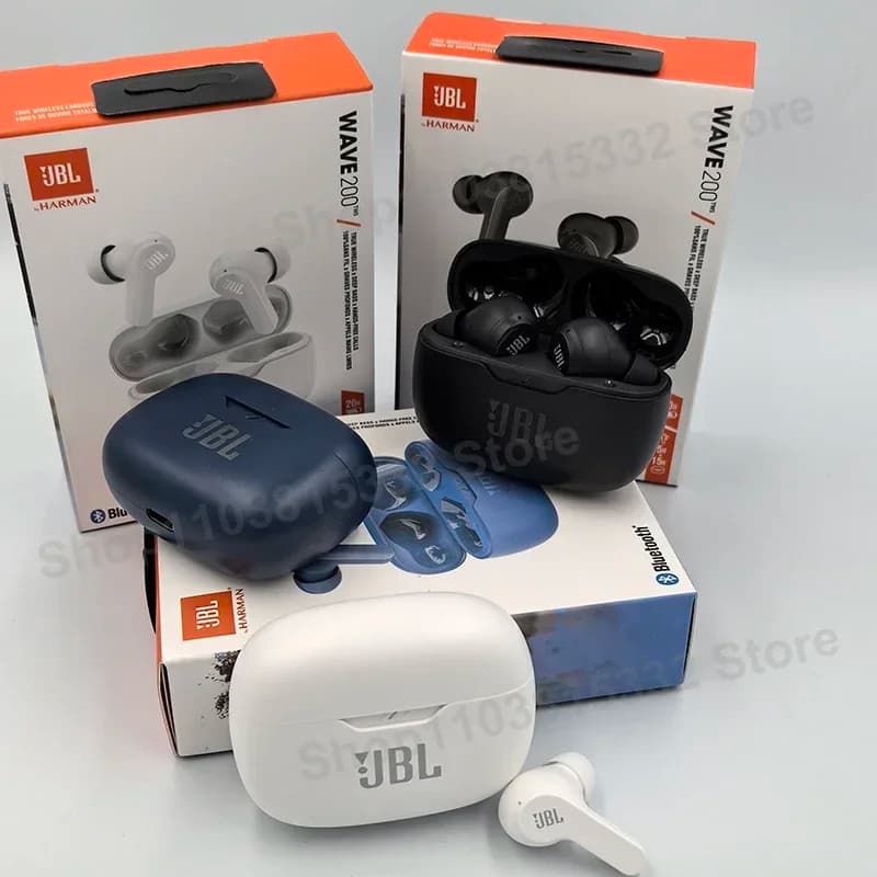 سماعات أذن لاسلكية أصلية من JBL Wave 200TWS سماعات رأس حقيقية JBL W200 TWS بلوتوث 5.0 سماعات أذن رياضية مع ميكروفون - 4