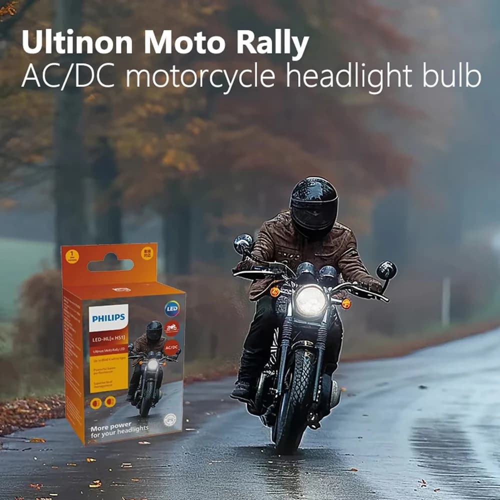 Philips Ultinon Moto Rally HS1 LED Headlight Motor AC/DC 6500K White Lamp LED Bright Motorcycle High Low Beam 11636UMRX1(1pc) - 3