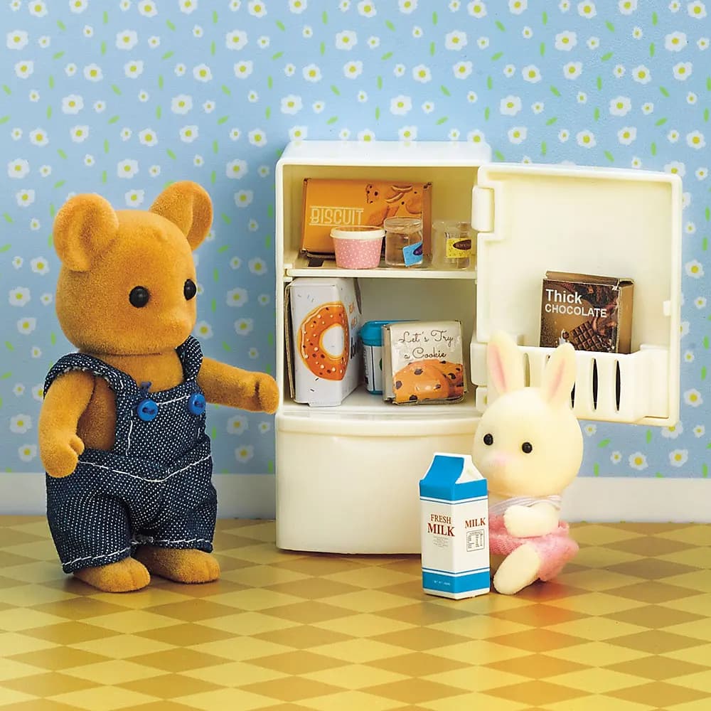 أثاث مصغر 1:12 لعائلة الغابة، طاولة طعام المطبخ، اكسسوارات حمام الدمية، ألعاب التظاهر، هدايا للفتيات - 2