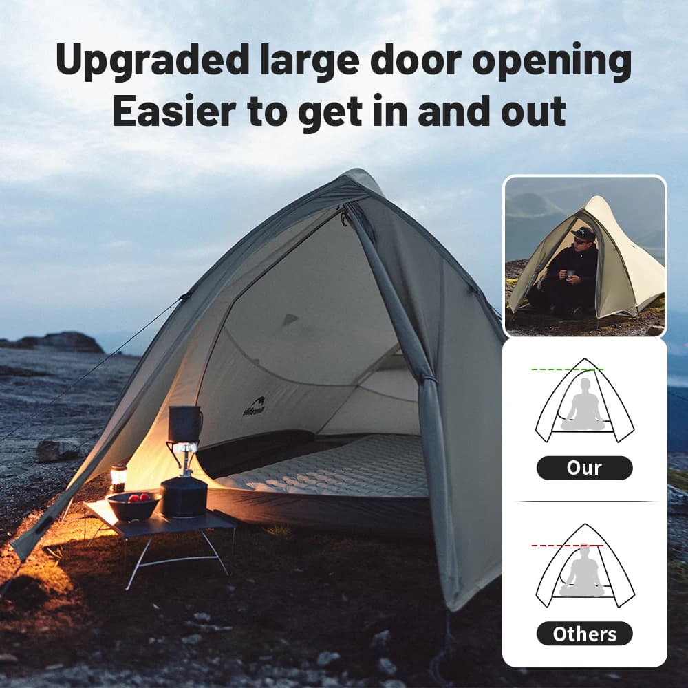 Naturehike Cloud up 2 pro Two Person Hiking Tent Lightweight Outdoor Camping Professional Camping Equipment - 5
