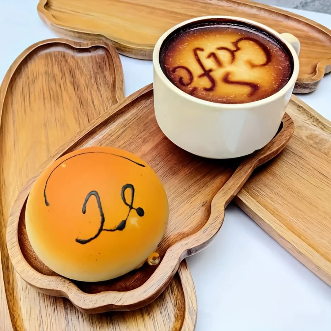 Japanese Style Storage Tray Irregular Cloud Shaped Wooden Tray For Bread Dessert Cake Coffee Tea Cup Household Organizer Plate - 5