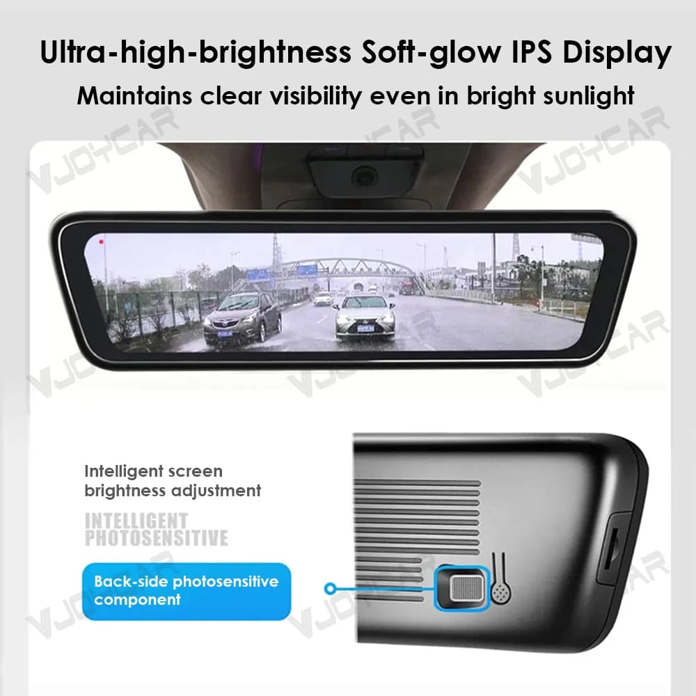 New For Tesla Stream Media Rearview Mirror 9.35 Inch Digital Streaming Mirror Dashcam with Night Vision for Model 3 Y Y Juniper - 4