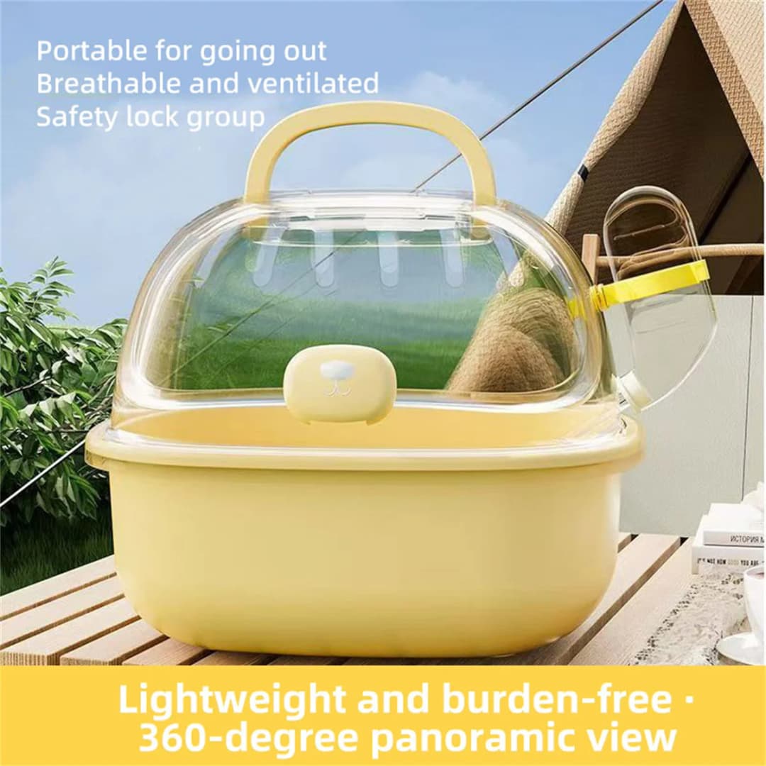 Transparent Handheld Hamster Cage Outdoor Large Space Golden Retriever Hare Special Use Hamster Cage Portable Hamster Home - 3