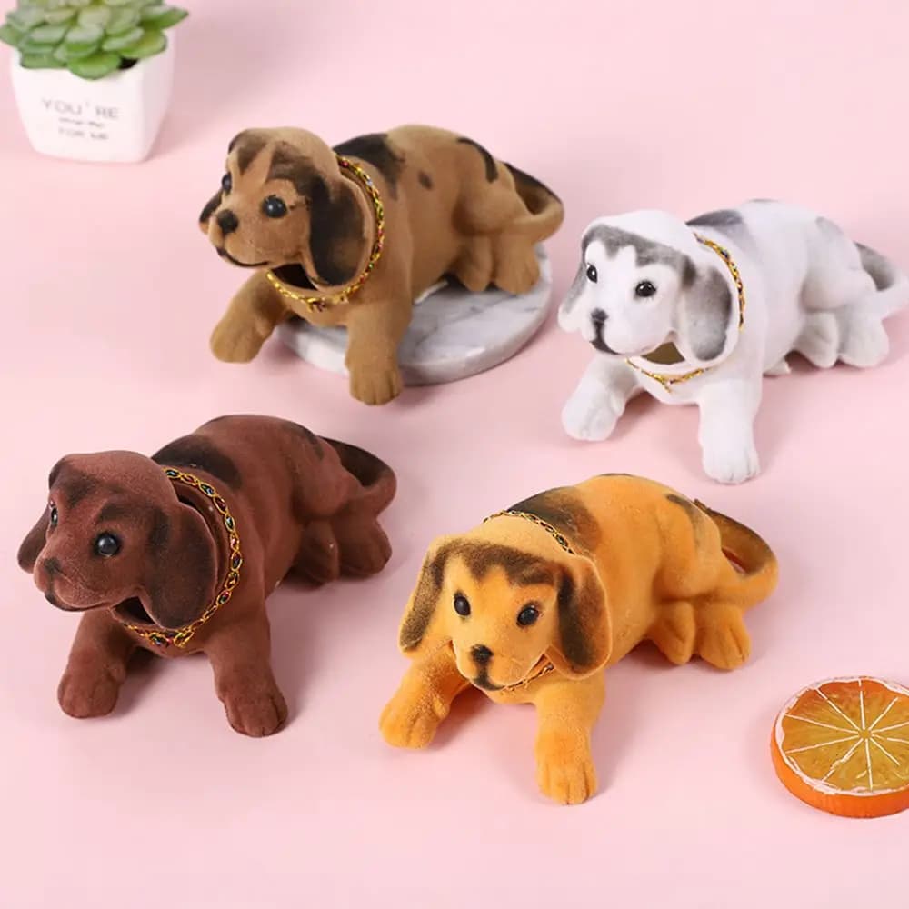 Car Ornaments Shaking Head Dog Doll Car Dashboard Toys Cute Nodding Puppy Auto Interior Accessories Auto Decor Kids Gift - 3