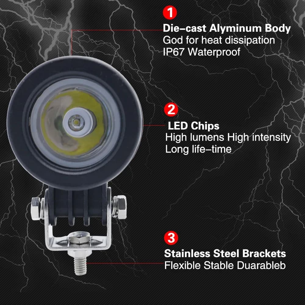 2Inch Car Led Work Light For Offroad Led Working Light Spot/Flood 12v 24v Motorcycle 4x4 ATV Motor Fog Light Driving Lamp 10w - 3
