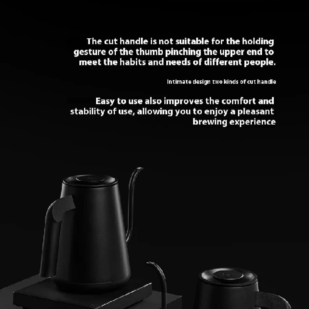 طنجرة تحكم في درجة الحرارة Timemore Fish Pro X سعة 900 مل من الفولاذ المقاوم للصدأ كهربائية يدوية لغسل القهوة يدويًا - 6