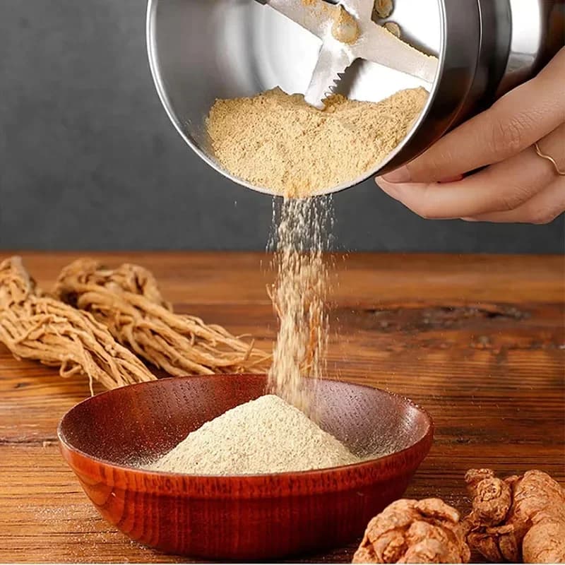 مطحنة قهوة كهربائية منزلية متعددة الوظائف من EU Kitchen مع 4 شفرات لطحن الحبوب والقهوة وخلط النكهات للمكسرات والبقول - 6