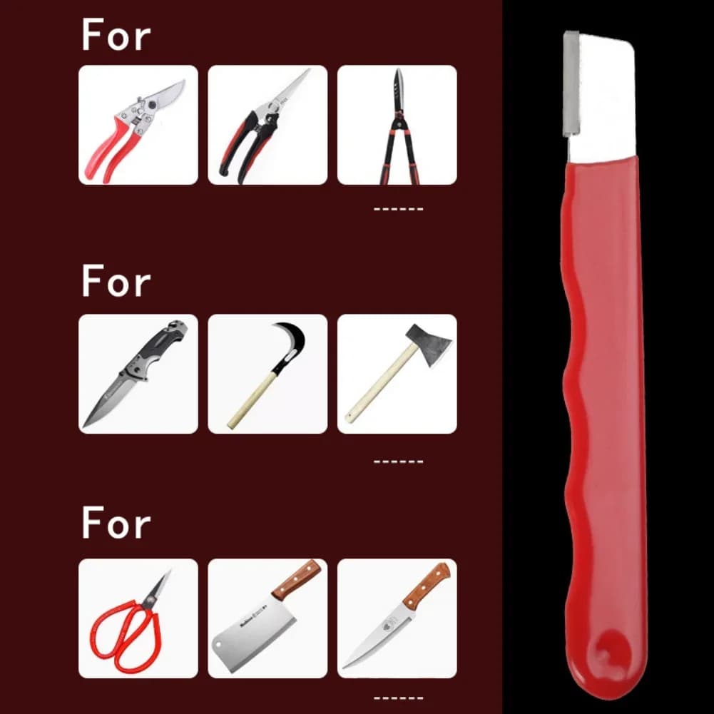 شاحذ سكاكين مطبخ احترافي بحافة دقيقة - حجر شحذ من التنجستن والسيراميك الماسي لجميع الشفرات بما في ذلك شفرات الحديقة - 4