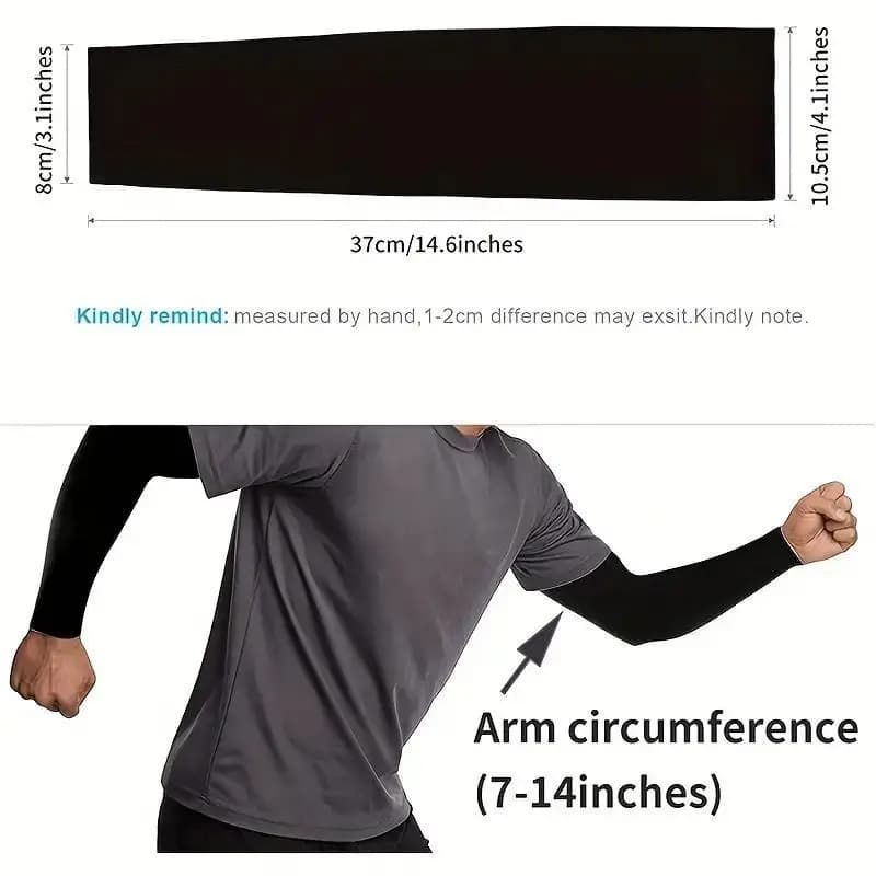 1 Pair Cooling Arm Covers for Men and Women Summer Sun Protection Sunshade Ice Silk Sleeves for Cycling Outdoor Sports Golf Runn - 5