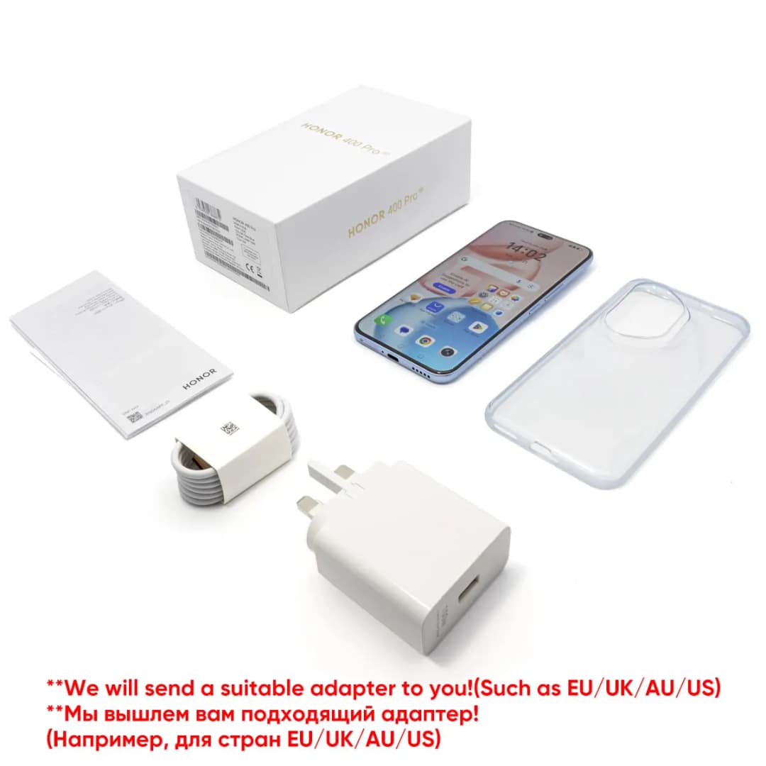 هاتف هونر 400 برو 5G إصدار عالمي، شاشة AMOLED 6.7 بوصة بمعدل تحديث 120 هرتز، معالج سنابدراجون 8 جين 3، بطارية 6000 مللي أمبير، كاميرا 200 ميجابكسل، شحن فائق 100 واط، NFC - 6