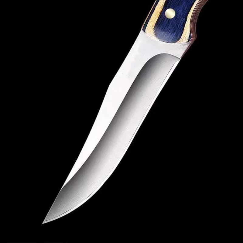 سكين فواكه حاد من الفولاذ المقاوم للصدأ، مقبض خشبي، متعددة الاستخدامات، 7.6 إنش - 4