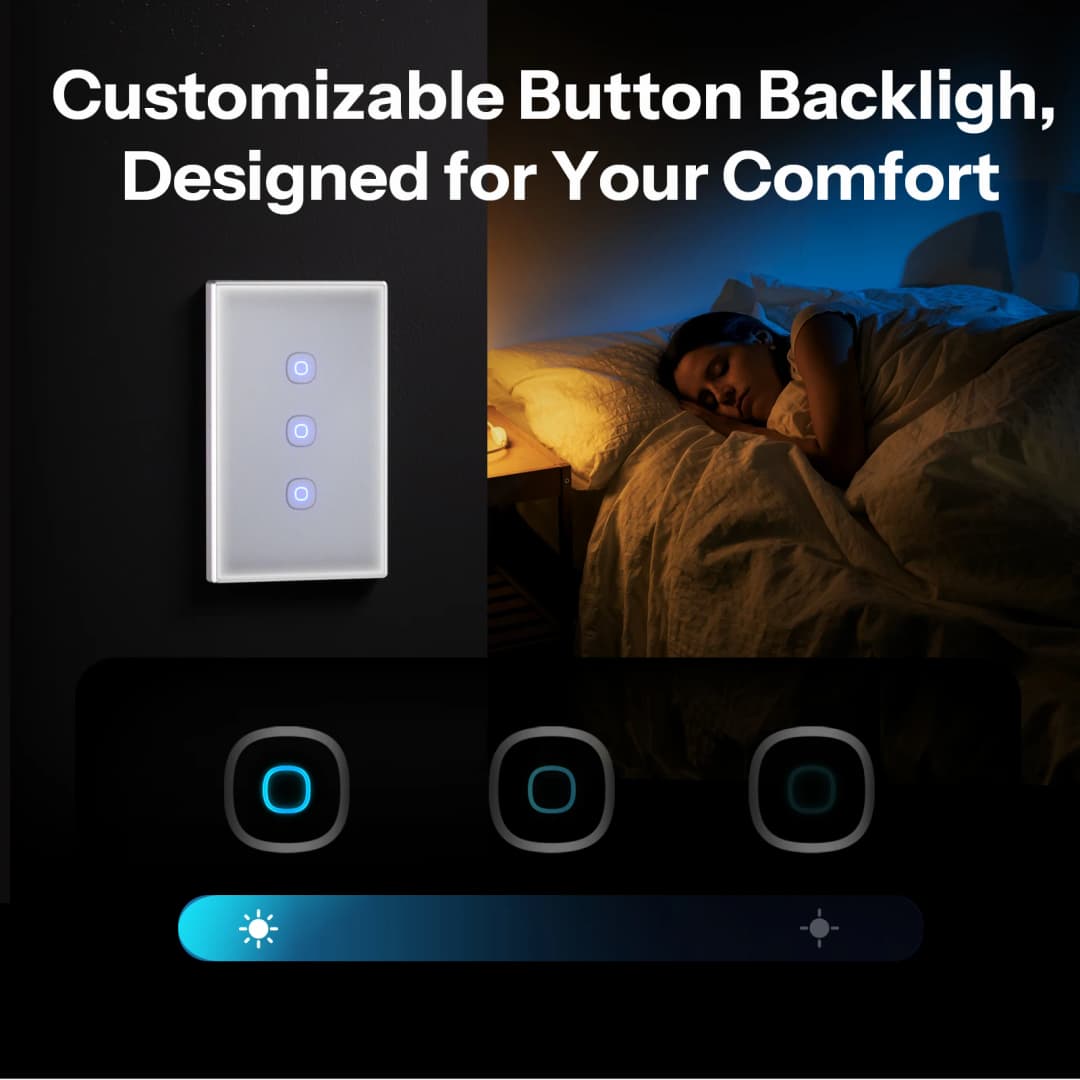 SONOFF T6 120 Matter TX Gen2 US Smart Touch Wall Switch Detach Relay Adjustable Night Switch Locator Apple Ecosystem Compatible - 6