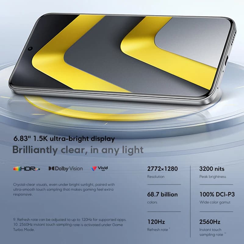هاتف POCO M8 Pro 5G جديد إصدار عالمي معالج Snapdragon 7s الجيل 4 NFC شاشة 6.83 بوصة 1.5K 120 هرتز بطارية 6500 مللي أمبير شحن 100 واط كاميرا رئيسية 50 ميجابكسل - 4