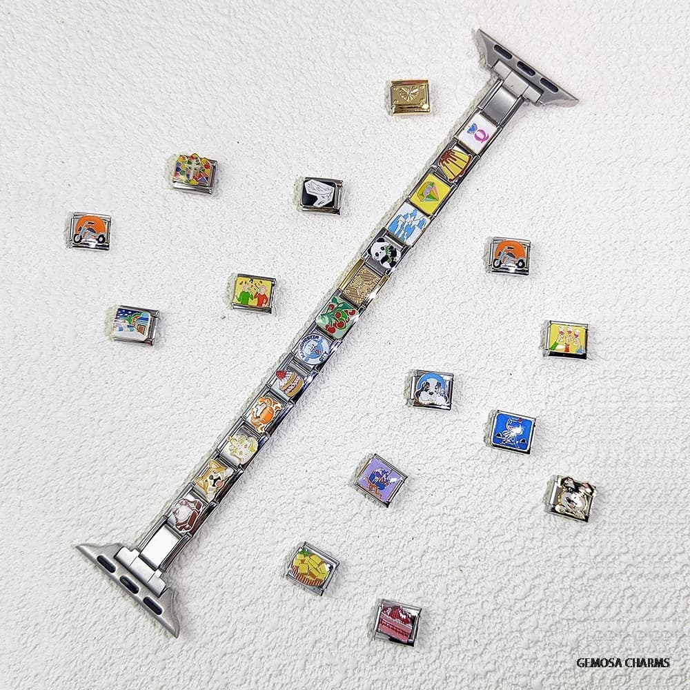 GEMOSA Adapter for Smart Watch Fit 38/40/41mm Strap Connector Stainless Steel Italian Bracelet Accessories DIY Jewelry - 4